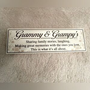 Grammy and Grampy sign 
Grandma and grandpa
